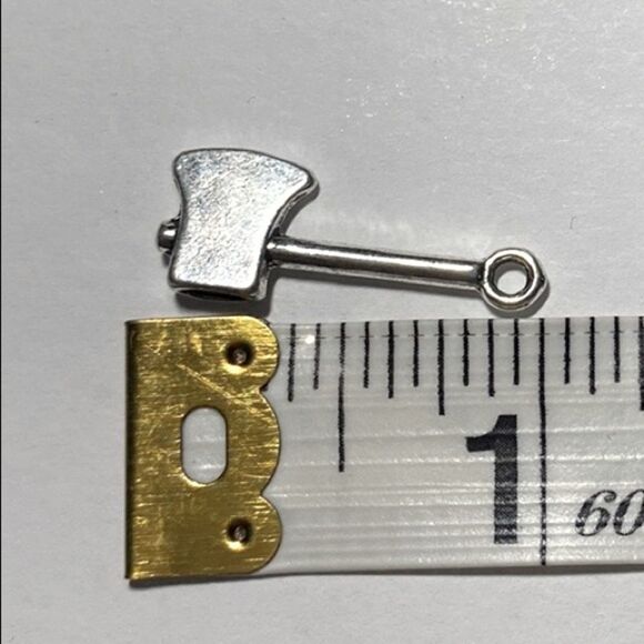 Dainty, Faux Axe Blade, Charm & Rope Chain, NEW - Picture 6 of 8